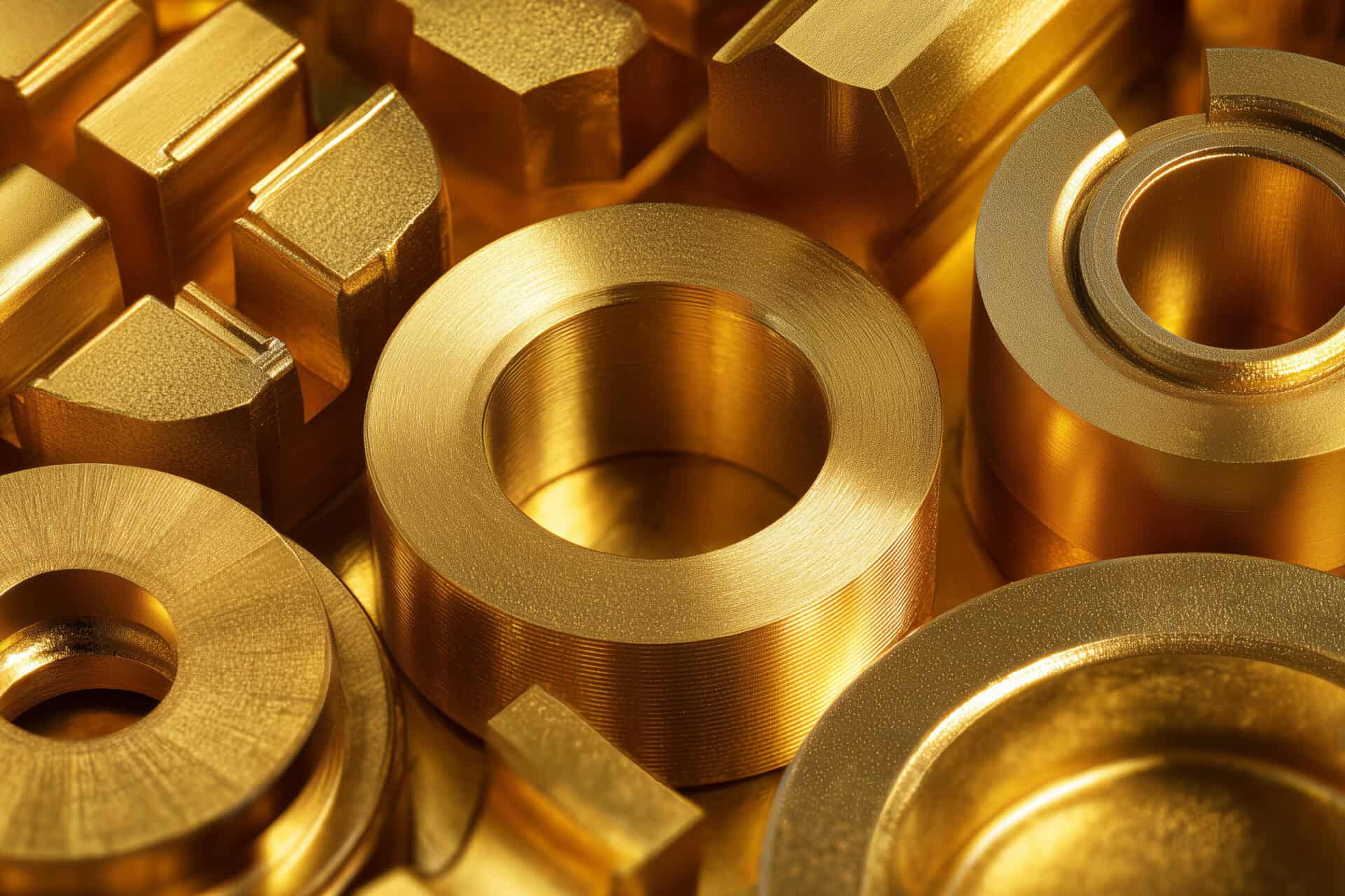 Rußorgelvergoldete Werkstücke für elektrochemisches Goldbad, industriell hergestellt.