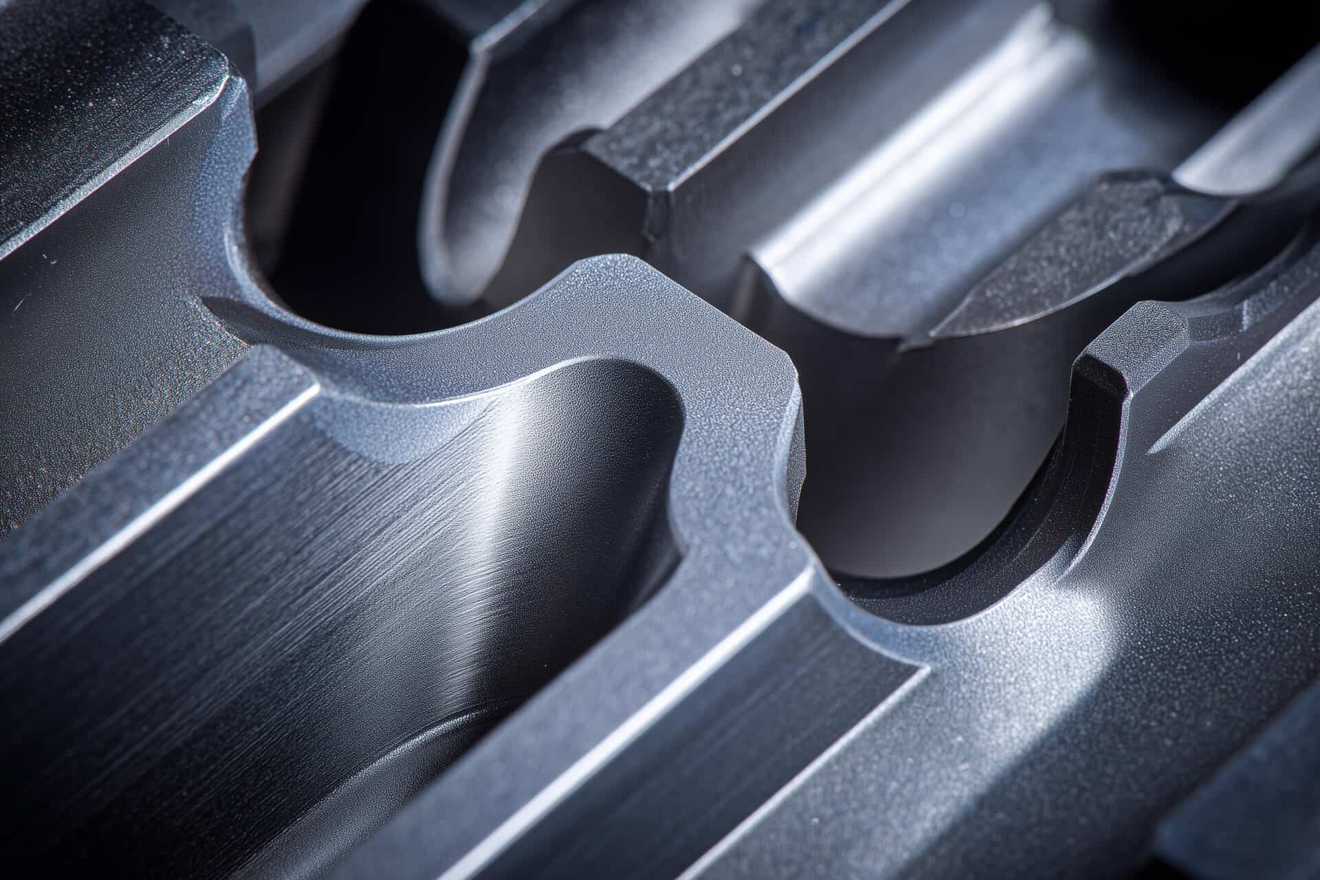 Hochglanzpolierte Metallteile bei Frühschütz Lohngalvanik GmbH, spezialisiert auf Oberflächenveredelung.