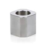 Hochwertiger galvanisch verzinkter Stahlbauteil mit rechteckigem Design.